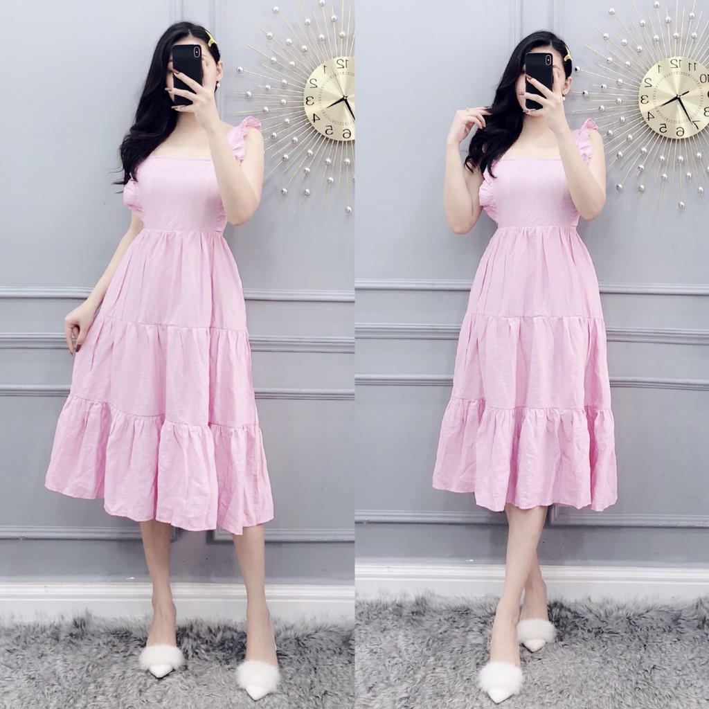 ĐẦM SUÔNG PHỐI BÈO THỜI TRANG 45-56KG THEO CHIỀU CAO