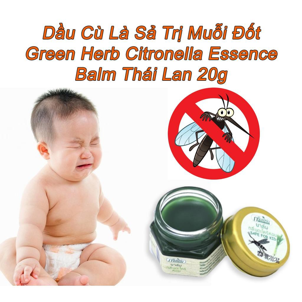 Cao sả trị muỗi đốt và côn trùng Green Herb Thái Lan