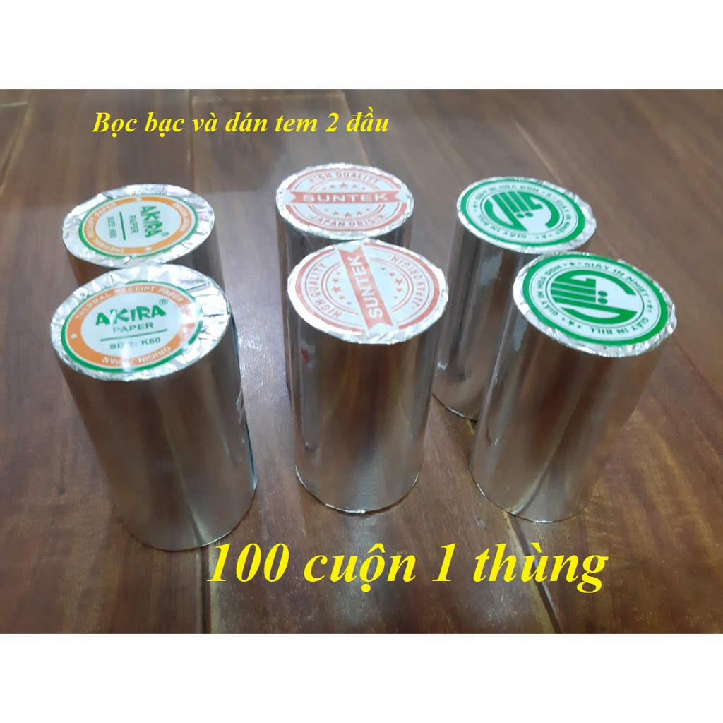 100 cuộn giấy in hóa đơn K80f45 ( in bill)