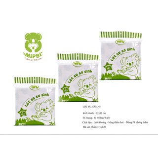 Lót Phân Su / Xu Mipbi Sơ Sinh 1 Túi 30 Miếng Mipbi Việt Nam