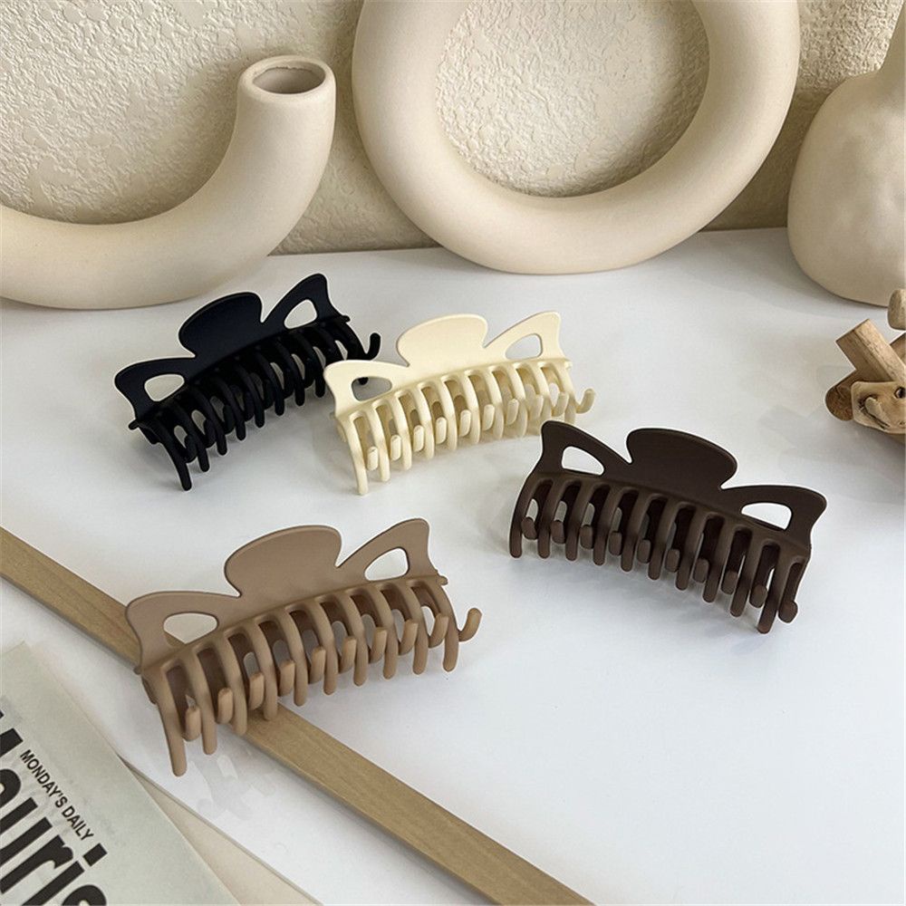 Kẹp tóc móng vuốt cỡ lớn bằng acrylic màu đen / cà phê phong cách Hàn Quốc cho nữ