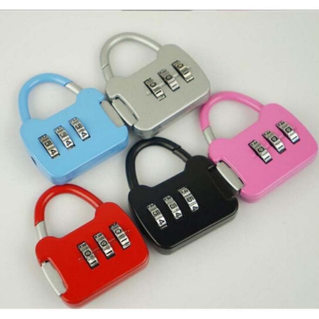 Khóa mini du lịch đa màu sắc.