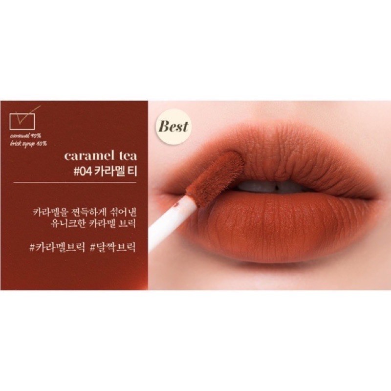 Son Kem Lì Romand Milk Tea Velvet Tint 4.4g chính hãng Hàn Quốc