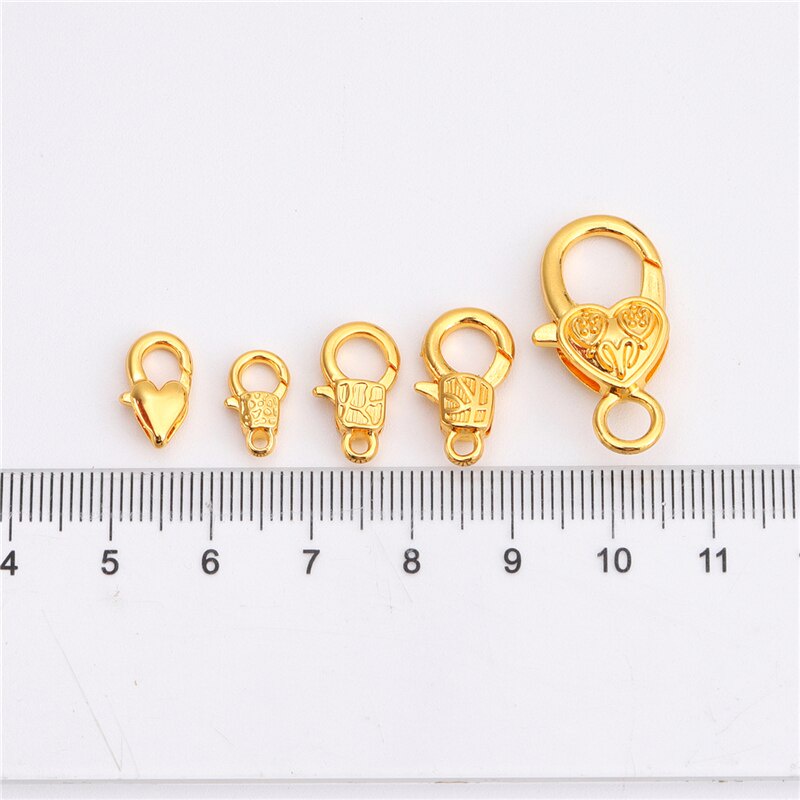 Khóa kiểu tôm hùm kim loại mạ vàng 18K tiện dụng làm trang sức DIY
