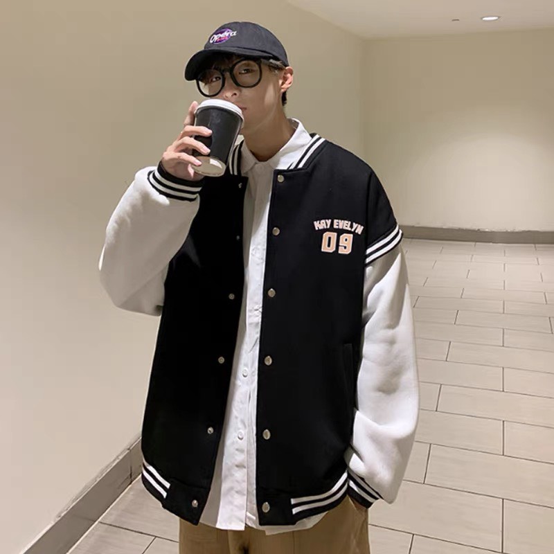 Áo khoác nữ nam bomber varsity jacket áo bomber 09 nỉ nữ nam unisex loại nỉ dày Mophus MB001P - Hàng mới về
