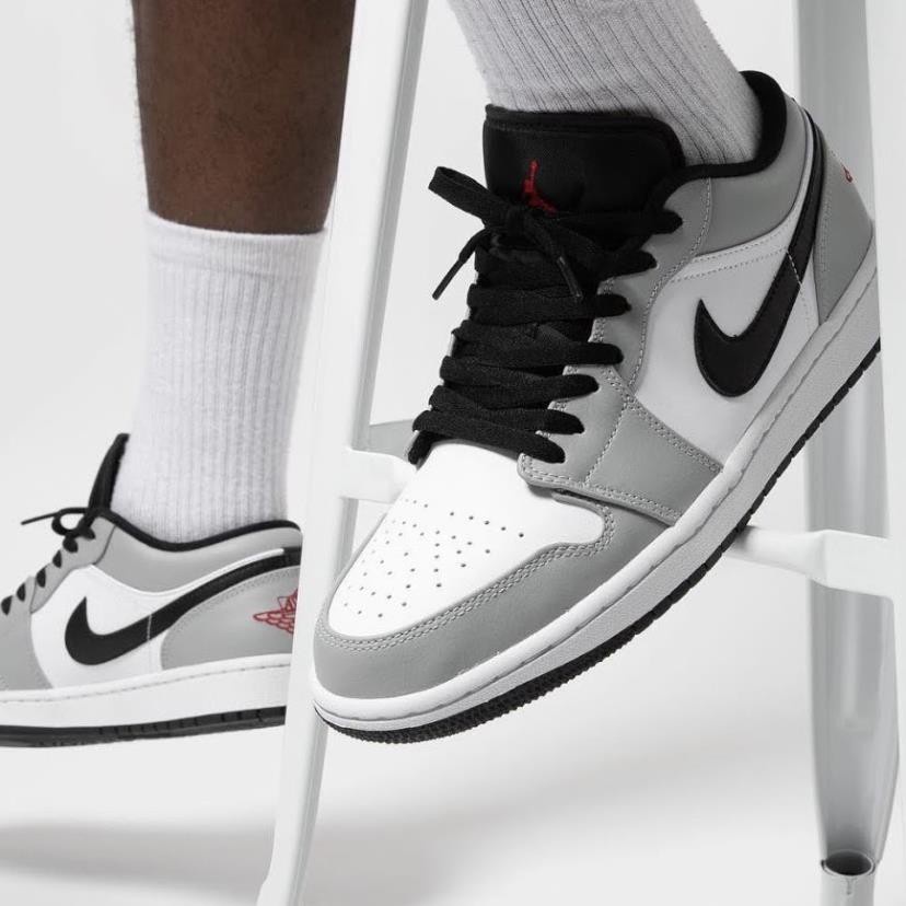 Giày Jordan Xám Trắng Cổ Thấp Nam Nữ, Giày Sneaker JD1 Xám Trắng Low gray Thời Trang Cao Cấp Hottrend 2022