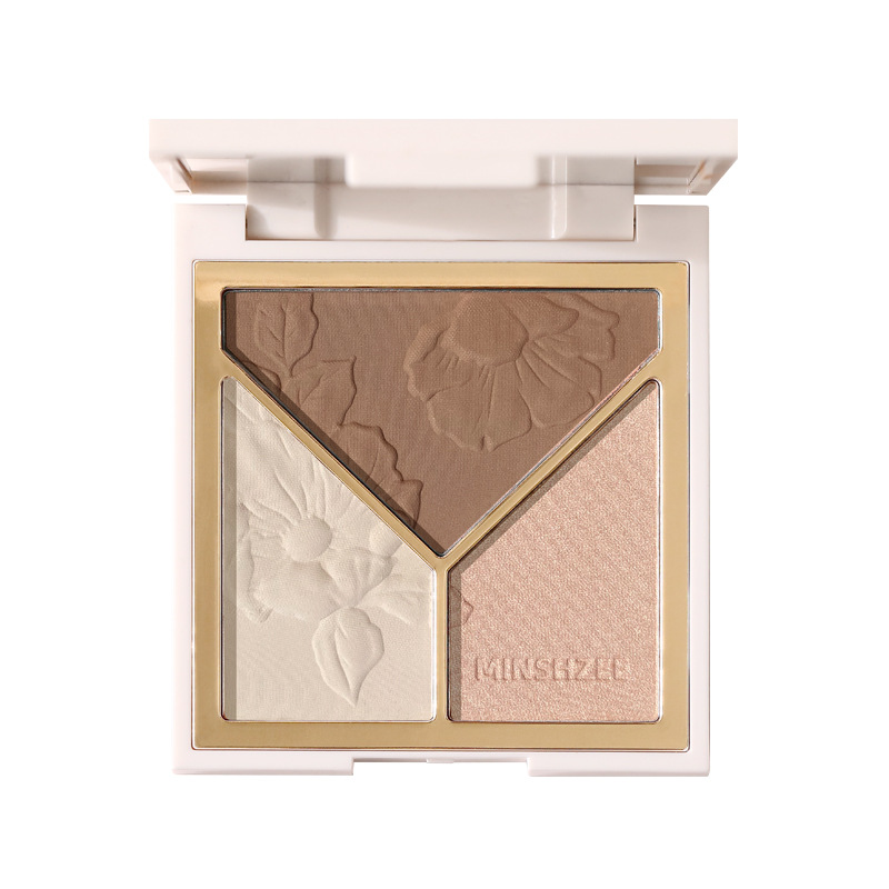 (Hàng Mới Về) Bảng Phấn Mắt & Má Hồng Bắt Sáng 3 Trong 1 Minshzee | BigBuy360 - bigbuy360.vn