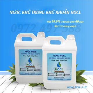Nước khử trùng sát khuẩn hocl - combo 2 can 5 lít