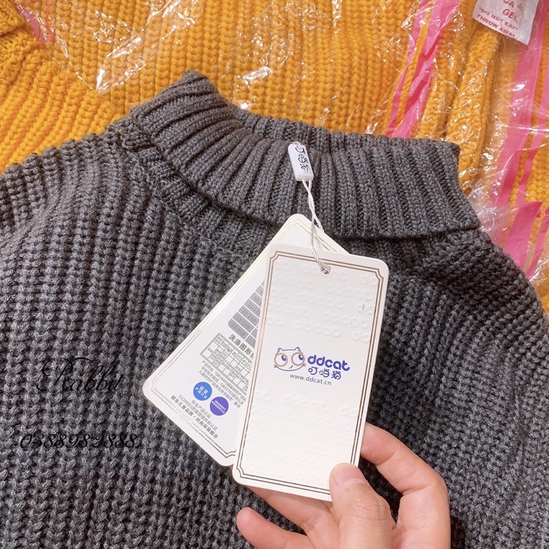 Áo len cổ cao Ddcat- HÀNG SALE KO ĐỔI TRẢ