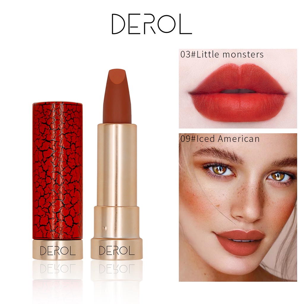 [Hàng mới về] Son lì DEROL chống thấm nước lâu trôi với 12 màu lựa chọn