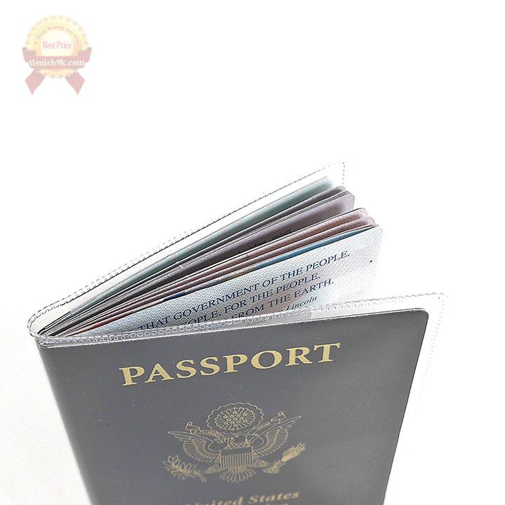 Combo 4 vỏ bọc hộ chiếu bao passport trong suốt nhám trơn có ngăn và không ngăn phụ