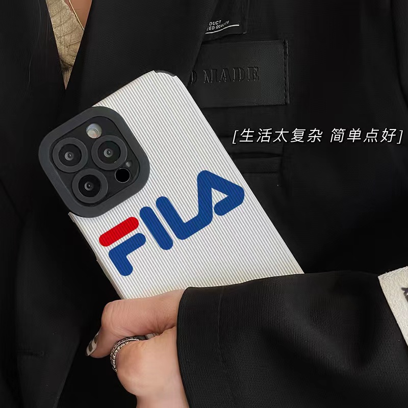 Ốp Điện Thoại Da In Logo FILA Sang Trọng Cho iphone 13 Pro Max i13 13pro 11 Pro Max i11 X XR Xs Max 7plus 8plus 12Pro 12 Pro Max