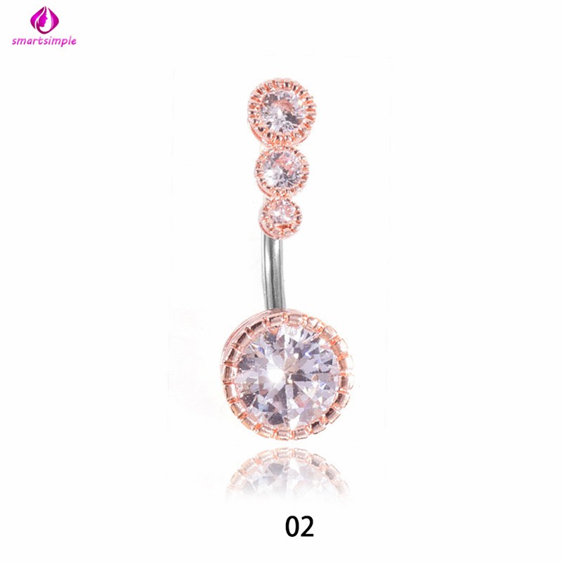 Bộ 4 Khuyên Rốn Đính Đá Xinh Xắn