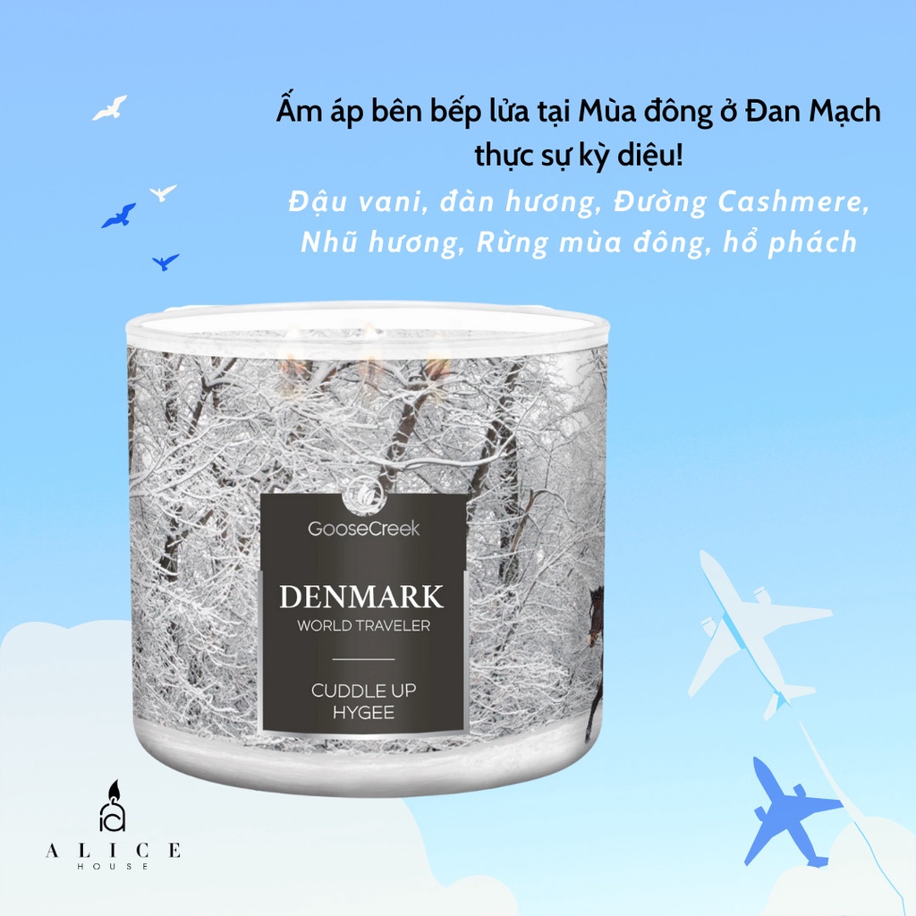 Nến thơm Goose Creek WORLD TRAVELER 3 bấc 411g