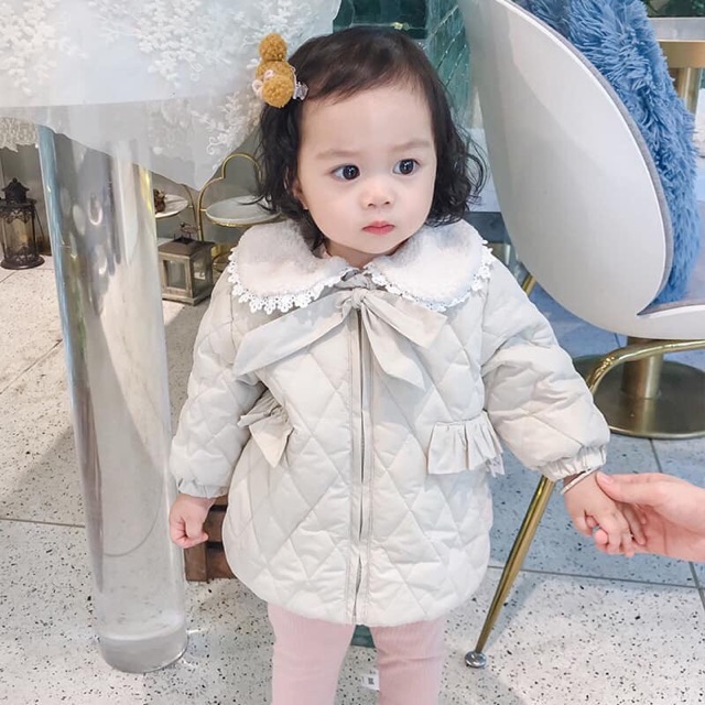 Áo khoác tiểu thư trần trám hàng thiết kế cao cấp cho bé gái