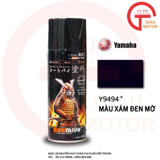 SƠN XỊT SAMURAI  Y9494 - MÀU XÁM ĐEN MỜ