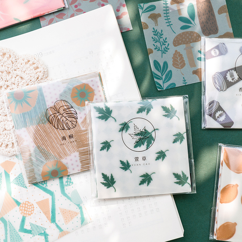 Set 30 tờ giấy trang trí họa tiết xinh xắn đáng yêu