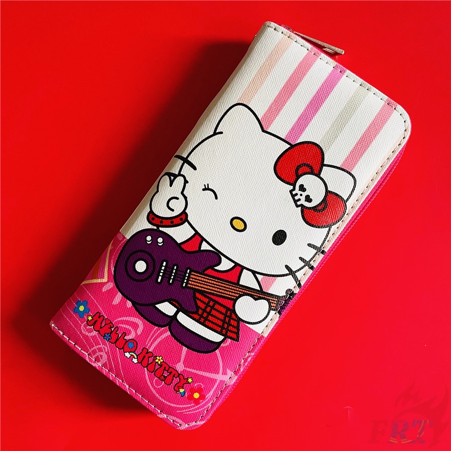 ❀ Sanrio: Ví Dài Hello Kitty ❀ 1 Ví Nữ Thời Trang Chất Liệu Da PU Có Dây Kéo