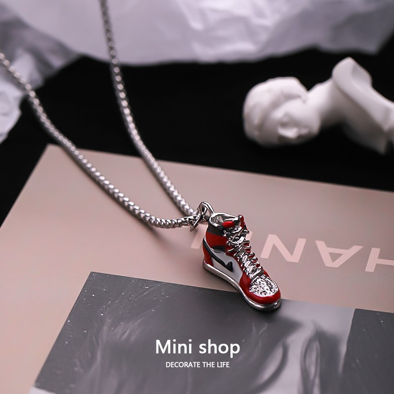 Dây Chuyền Mặt Hình Giày Bóng Rổ Phong Cách Hip Hop Unisex Cá Tính