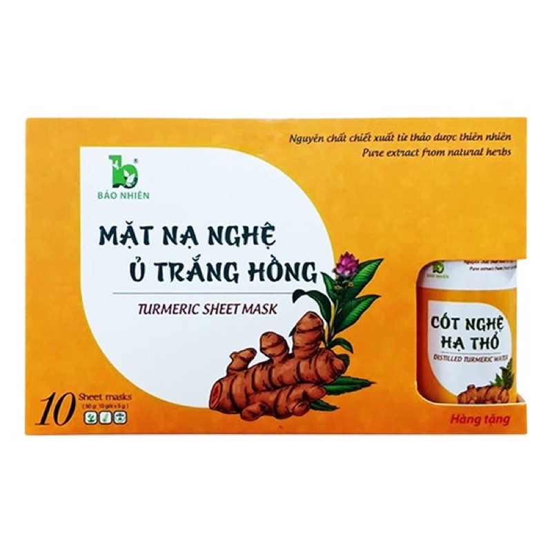 Mặt nạ nghệ ủ trắng hồng Bảo Nhiên ( hộp 5 gói)