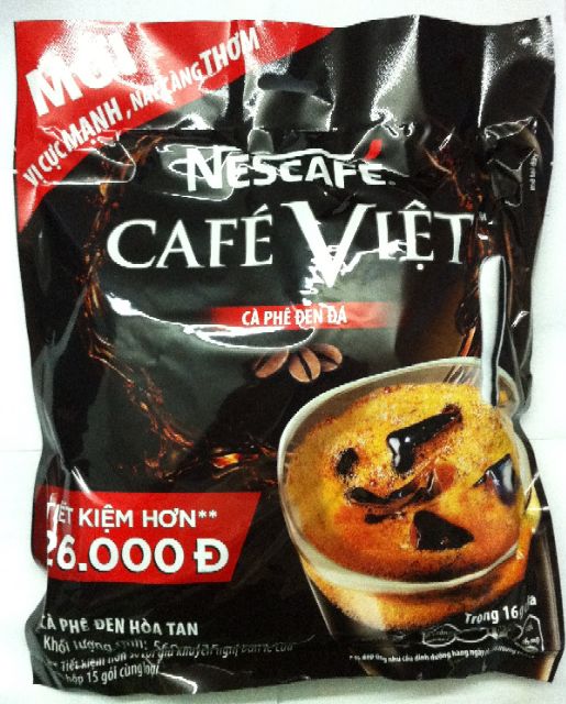 Bịch 35 gói Cafe Việt Đen. (35gói*16g)