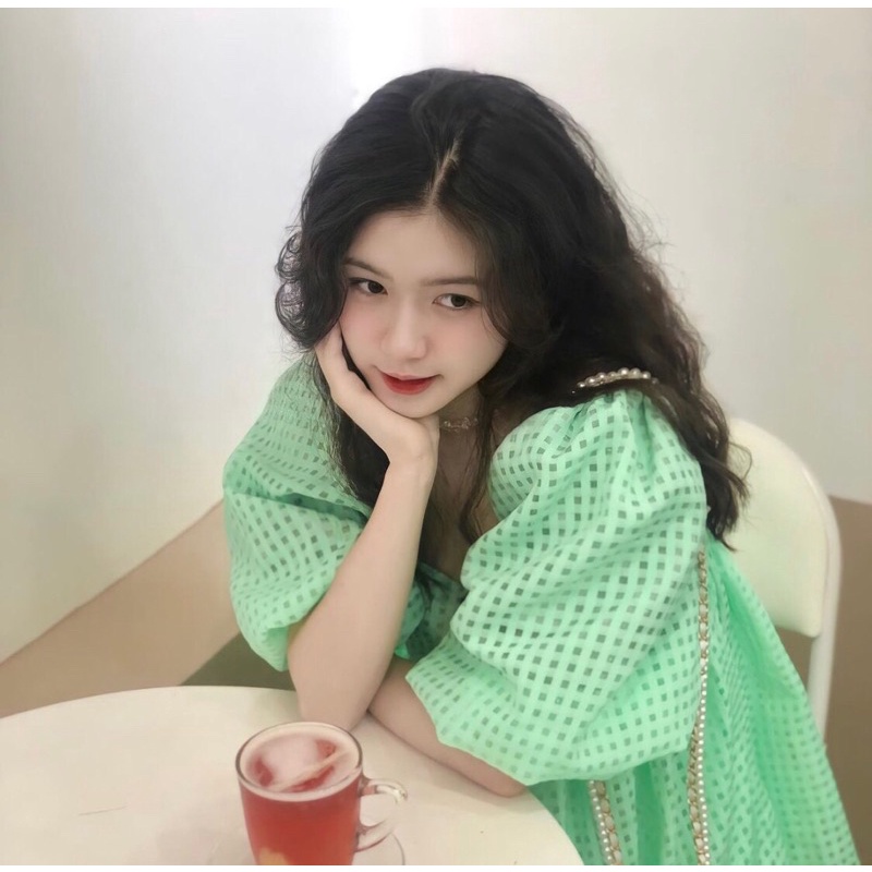 Set babydoll tay phồng, áo babydoll tay bồng