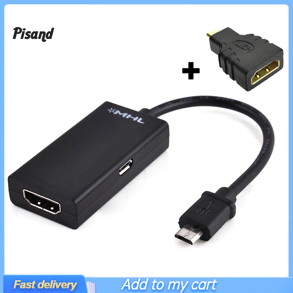 Pu S2 Mhl Chuyển Đổi Micro Usb Sang 1080p Hdmi-Compatible Cho Android Samsung Huawei