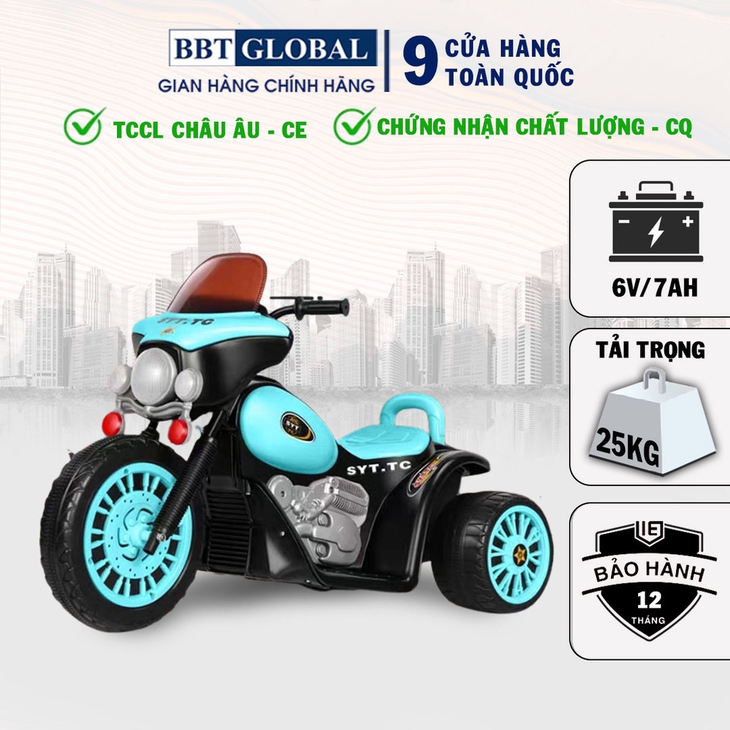 Xe máy điện trẻ em cảnh sát mẫu mới 2023