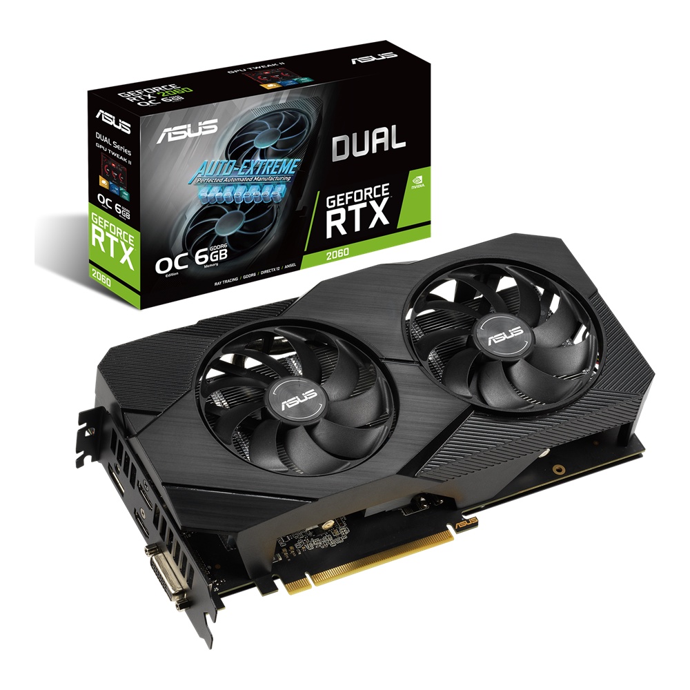 VGA Asus RTX 2060 6G GDDR6 Dual EVO OC