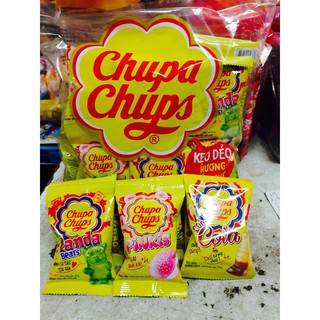 [Follow shop tặng quà]Combo 3 gói kẹo dẻo Chupa Chups  (dâu, trái cây tổng hợp và cola)