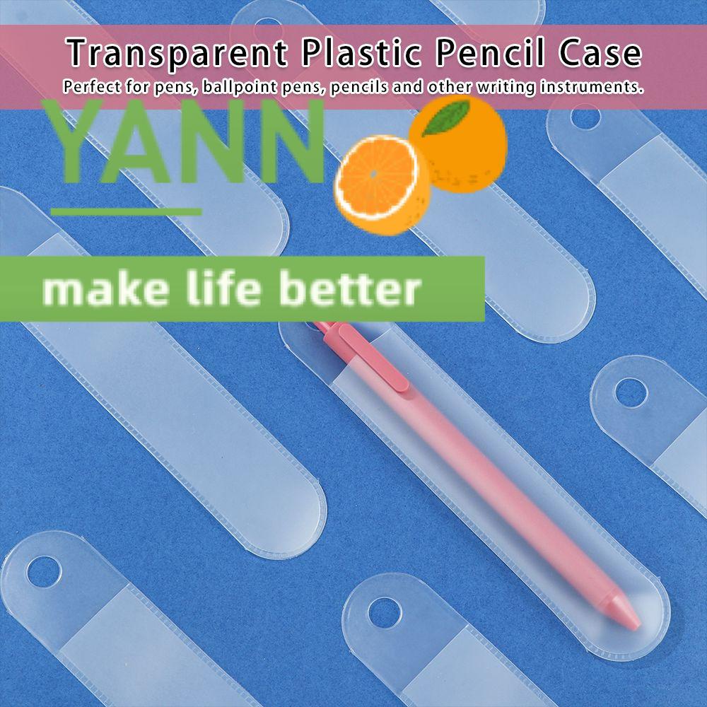 Bộ 5 Túi Đựng Bút Dạng Tròn Màu Trơn Bằng Nhựa Nhám Nhiều Màu Sắc