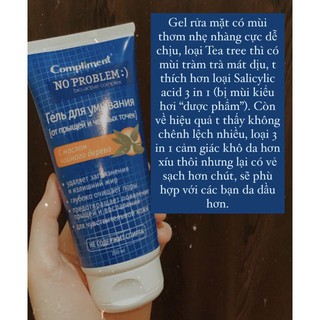 ss567 Gel rửa mặt Compliment No Problem giảm viêm, mụn