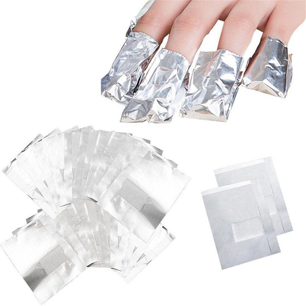 Set 50 / 100 Lá Nhôm Chuyên Dụng Chất Lượng Cao|Dung Dịch Tẩy Sơn Móng Tay Acrylic Kèm Acetone