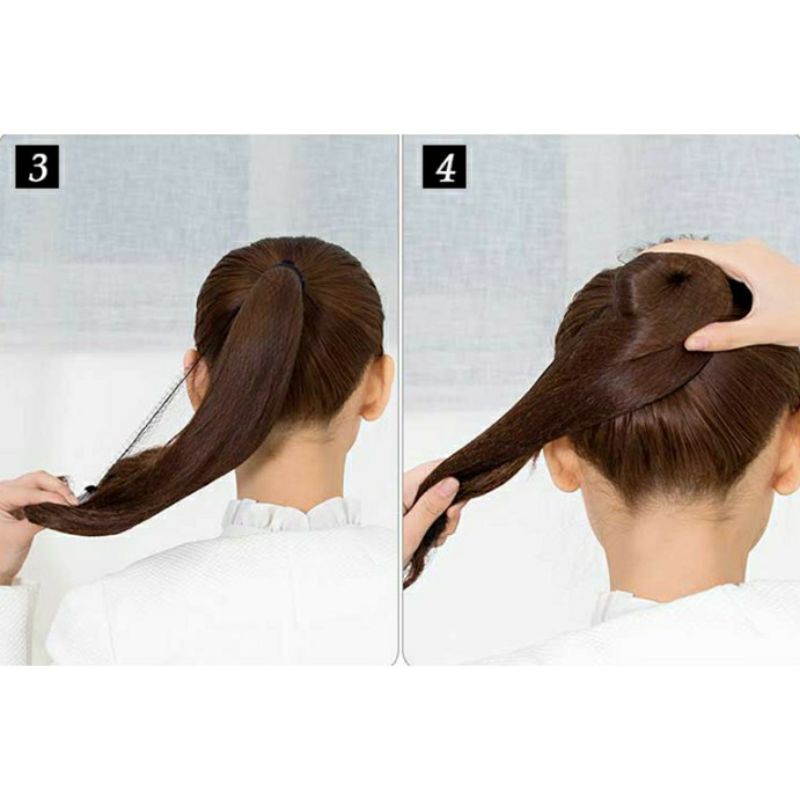 Set 30 kẹp chữ U, lưới búi tóc tiếp viên, dụng cụ búi tóc