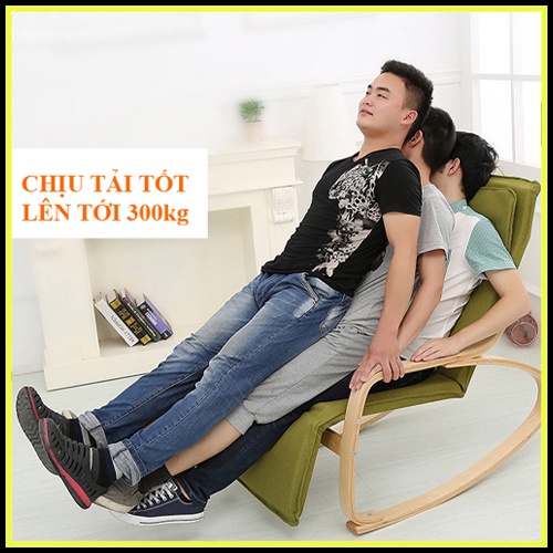 Ghế Bập Bênh Thư Giãn Đọc Sách Có Gác Chân Ghế Lười Bập Bênh Kèm Đệm Bọt Biển Thoáng Khí | BigBuy360 - bigbuy360.vn