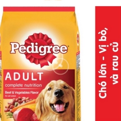 thức ăn pedigree gói 500g dành cho chó lớn hương bò và rau củ
