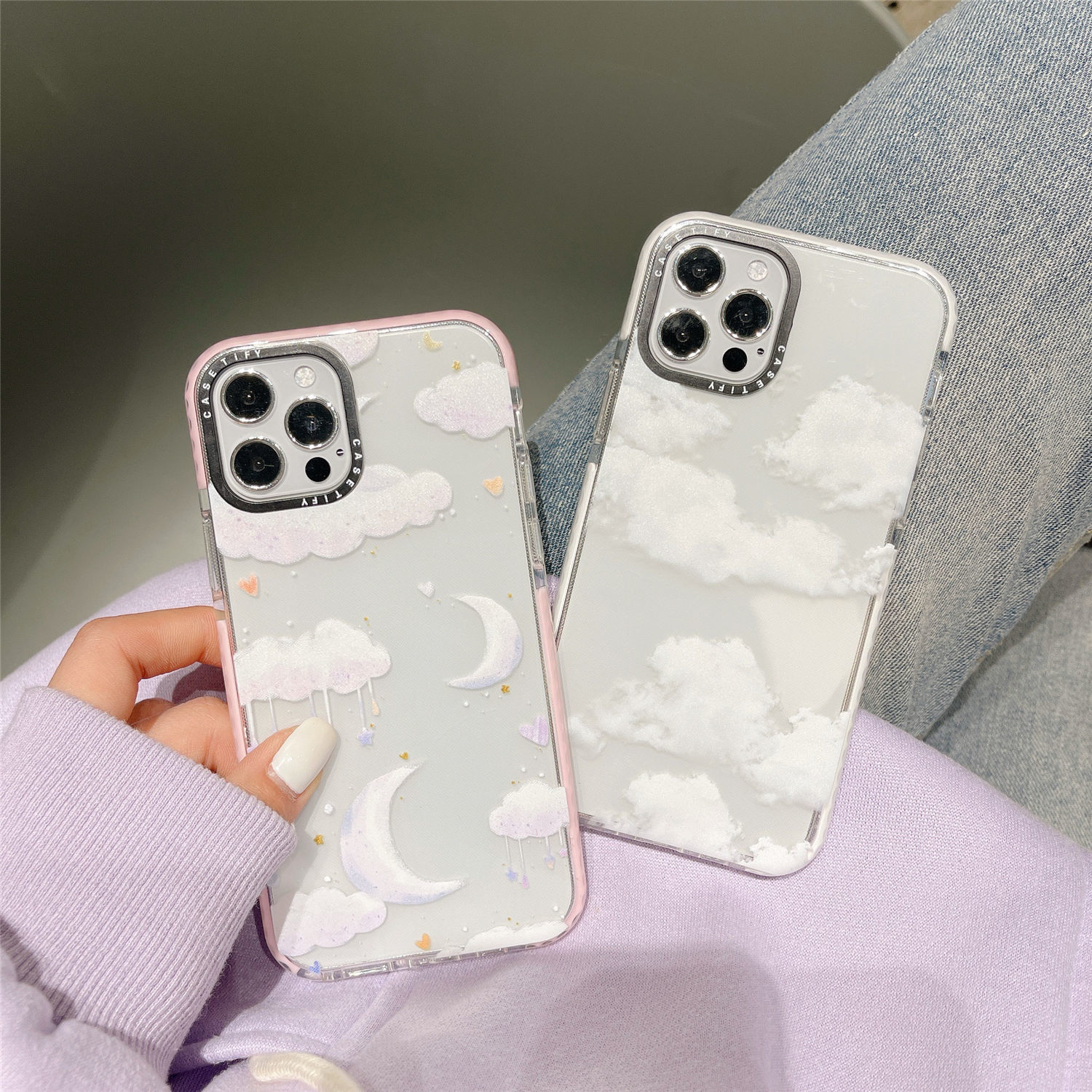 ốp điện thoại Chống Sốc Trong Suốt In Hình Mây / Mặt Trăng Cho Iphone 12 Mini Pro Max 11 Pro Max 7 8 Plus Xs Max Xr X Se | BigBuy360 - bigbuy360.vn