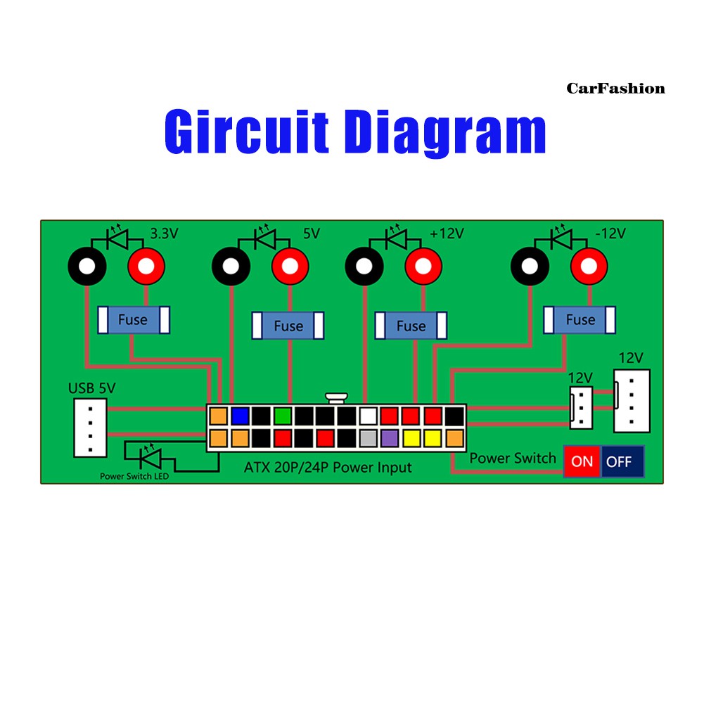 Mô Đun Chuyển Đổi Nguồn Điện Atx 20 / 24pins Cho Máy Tính