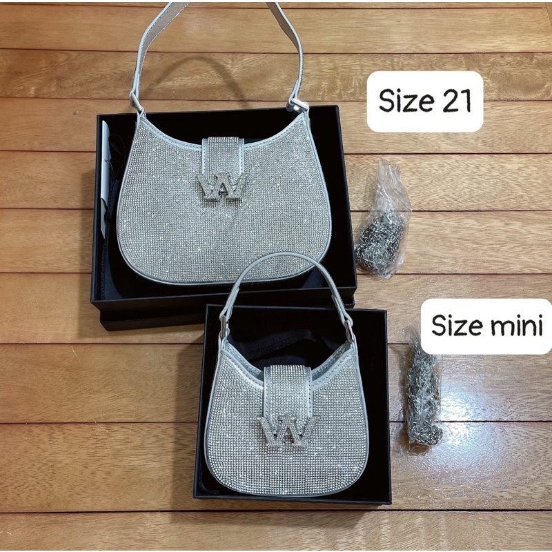 Túi WANG W ngắn full đó size mini và size 22 kèm hộp siêu sang
