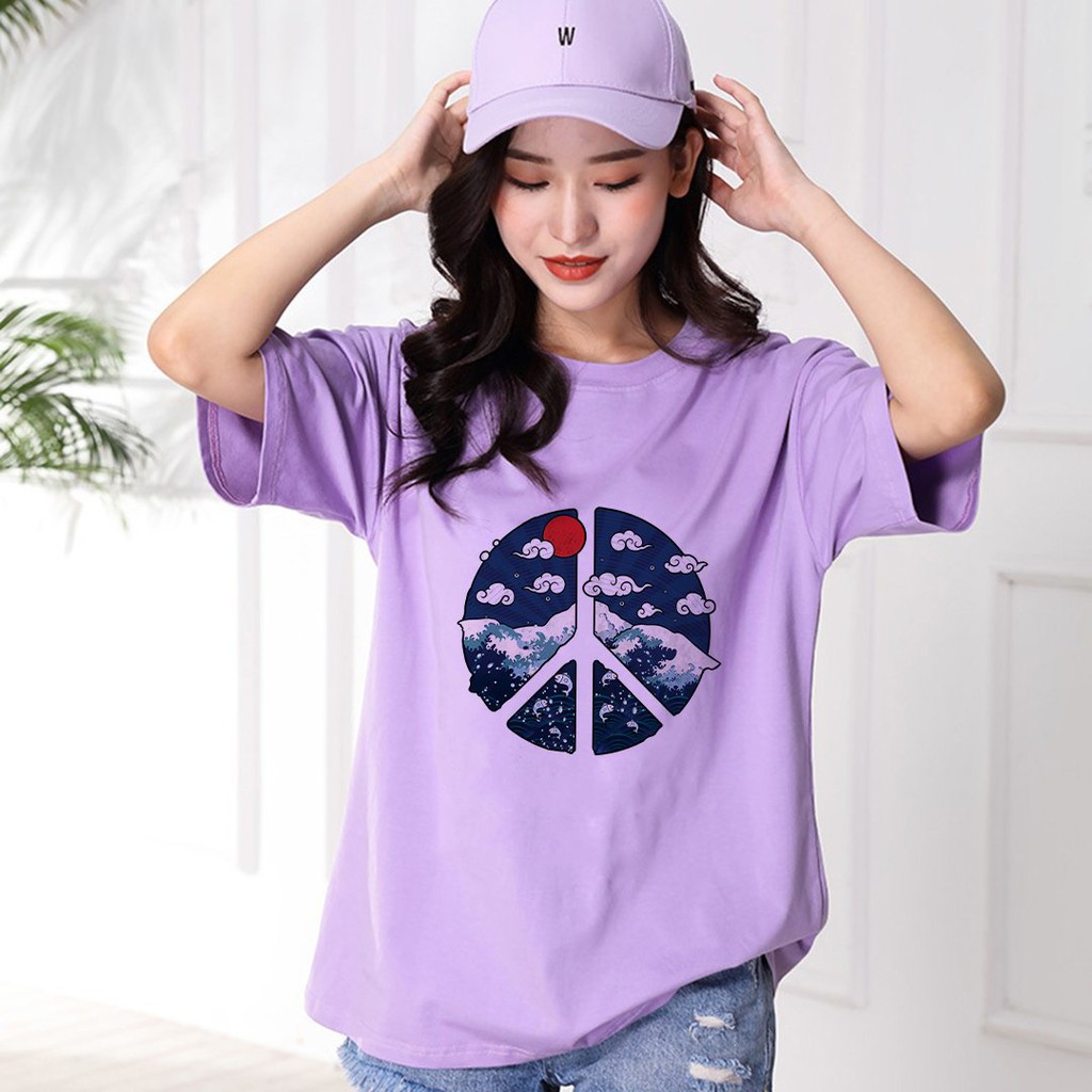 💖FREE SHIP💖 Áo Thun Tay Lỡ In Nhiệt Mây và Núi form Unisex nam nữ phong cách Ulzzang - ATIN61