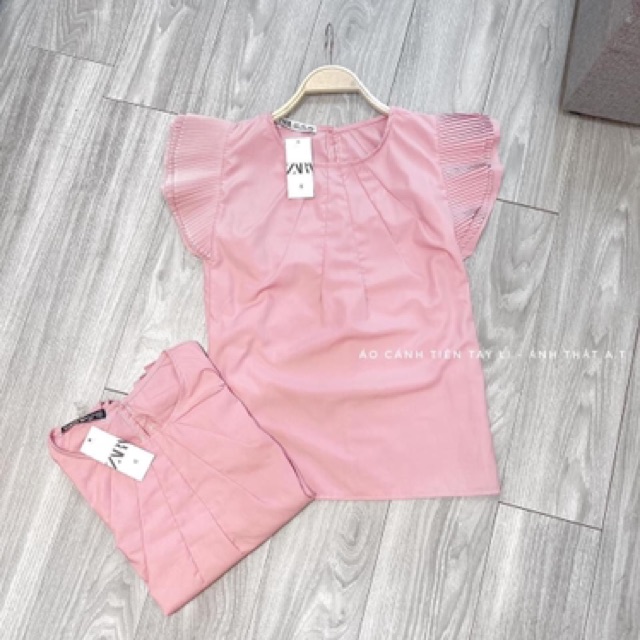 Áo cánh tiên tay xếp li