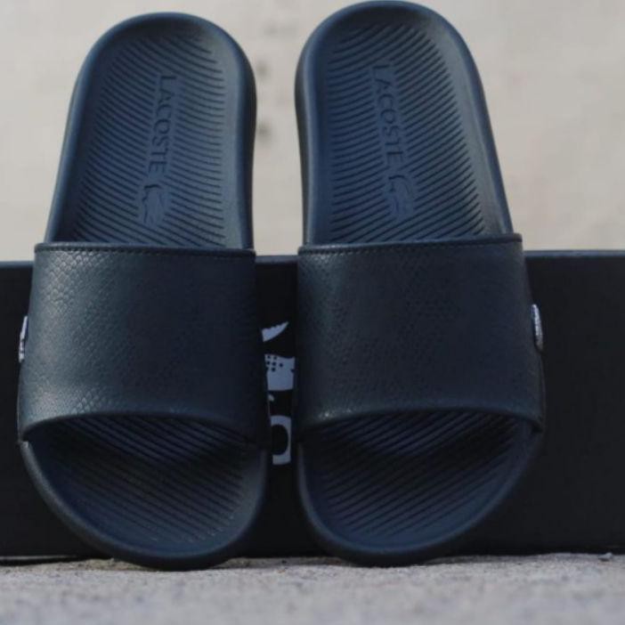 (Fzd)✳ Giày sandal Lacoste chính hãng màu đen cho nam