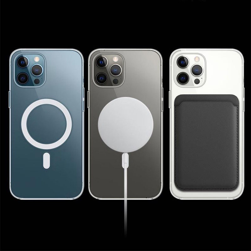 Ốp Điện Thoại Từ Tính Trong Suốt Cho iPhone 14 13 12 11 Pro Plus Max Mini 7 8 Plus X XS Max XR