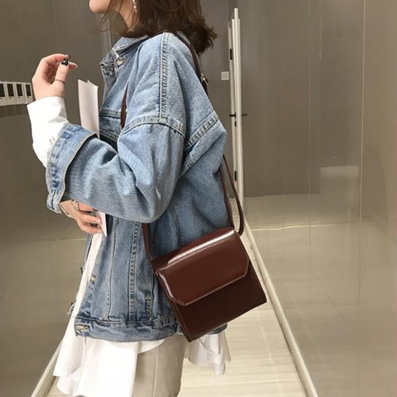 Túi đeo chéo IELGY hình vuông cỡ nhỏ phong cách Hàn Quốc thời trang cho nữ