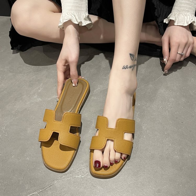 Dép Da Chữ H nhiều màu, đế nhựa dẻo chống trơn trượt 423