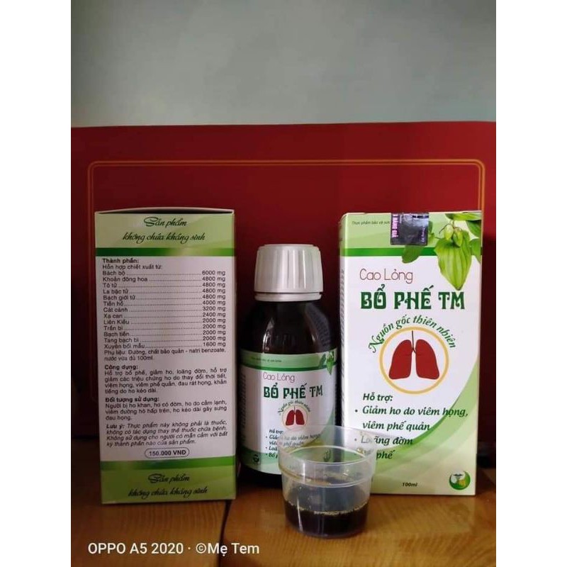 Cao ho - Cao lỏng bổ phế TM