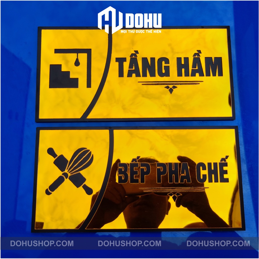 Bảng phòng vip Gương Vàng sang trọng, đẳng cấp - làm theo yêu cầu