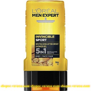 Gel Tắm Nam 300Ml Loreal Invincible Sport Men Expert Chính Hãng.