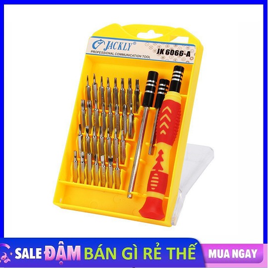 Bộ Dụng Cụ Đa Năng JK6066, Bộ Tua Vít 32 Đầu Jackly Có Nam Châm, Hổ Trợ Tiện Lợi Cho Công Việc Sữa Chữa.