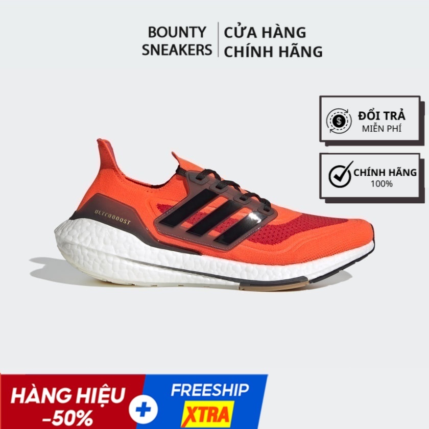 Giày  chính hãng Ultra Boost 21 &quot;Solar Red&quot; FZ1924 - Hàng Chính Hãng - Bounty Sneakers